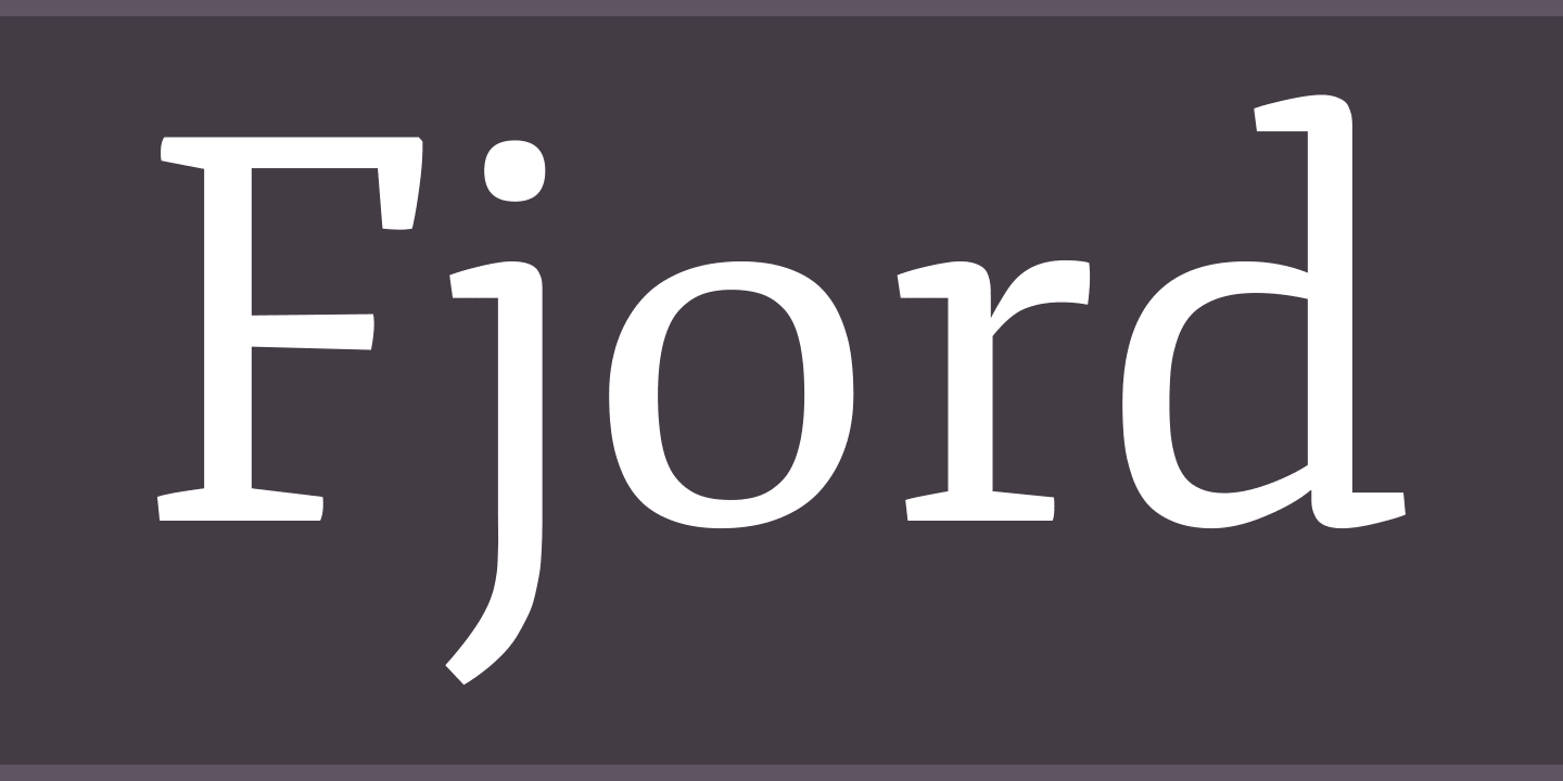 Пример шрифта Fjord